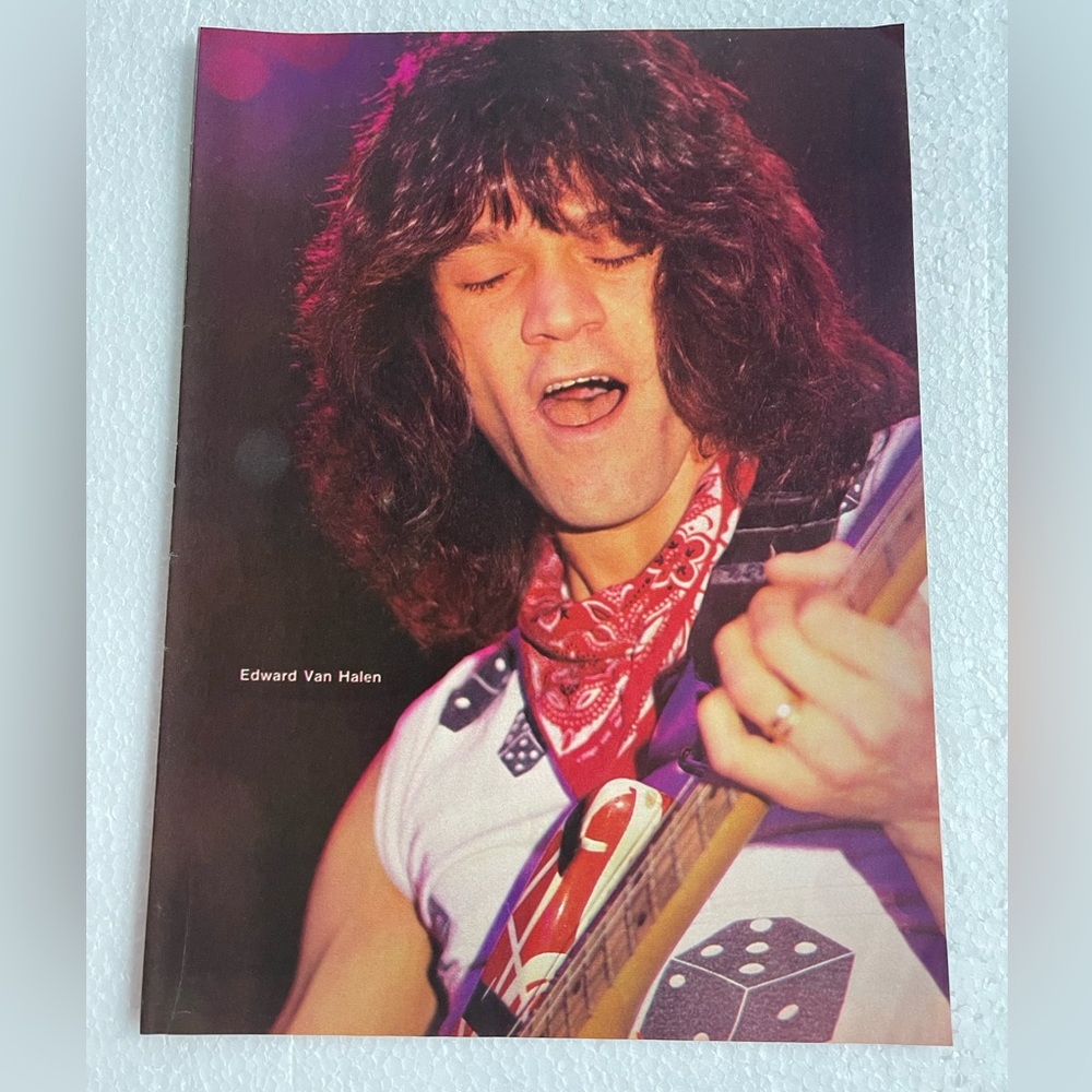Edward Van Halen Pinup with Red Bandana